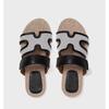 Slippers Women's 2025 New Outer Wear Summer Niche French Fashion Grass Woven Wind Flat Bottom Beach Sandals