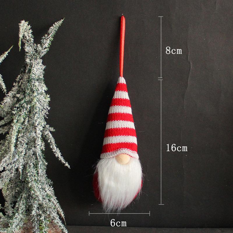 Рождественские украшения, вязаная шерстяная кукла «Лесной человек», маленькая подвеска, безликая кукла, украшение на рождественскую елку, подвеска