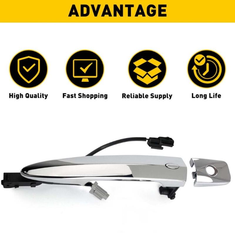 Передняя левая внешняя дверная ручка, крышка, защита от грязи, водонепроницаемый чехол, совместимый с Leaf 806469N00A 806451AA0A 12459871