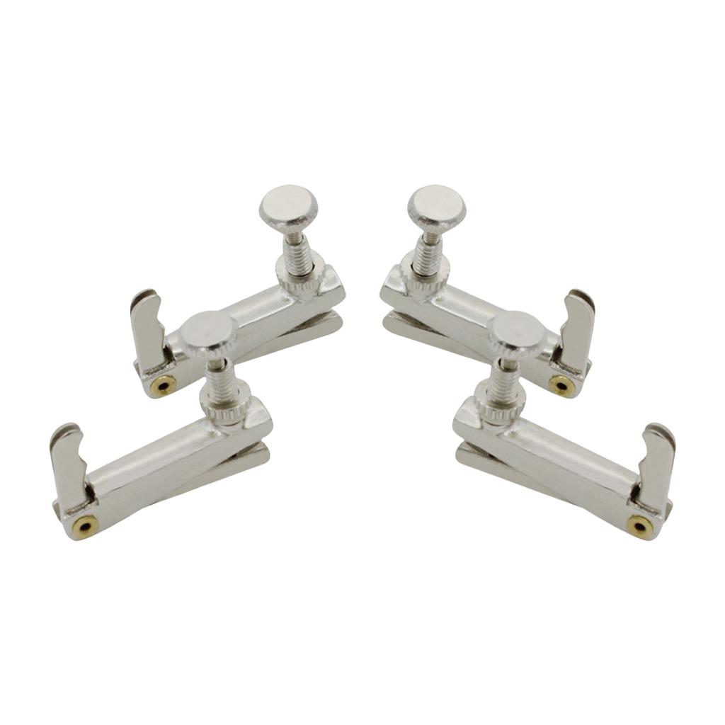 4 шт. Тонкий тюнер для скрипки, металлический тюнер для струн, регулировочный тюнер для скрипки, аксессуары для струнных инструментов, прочный