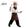 Polyester Chef Uniform for Kids Costume Boys And Girls, Comfortable Cooking Outfit with Stage Performance Suit Apron Hat Role Play Baking Activities