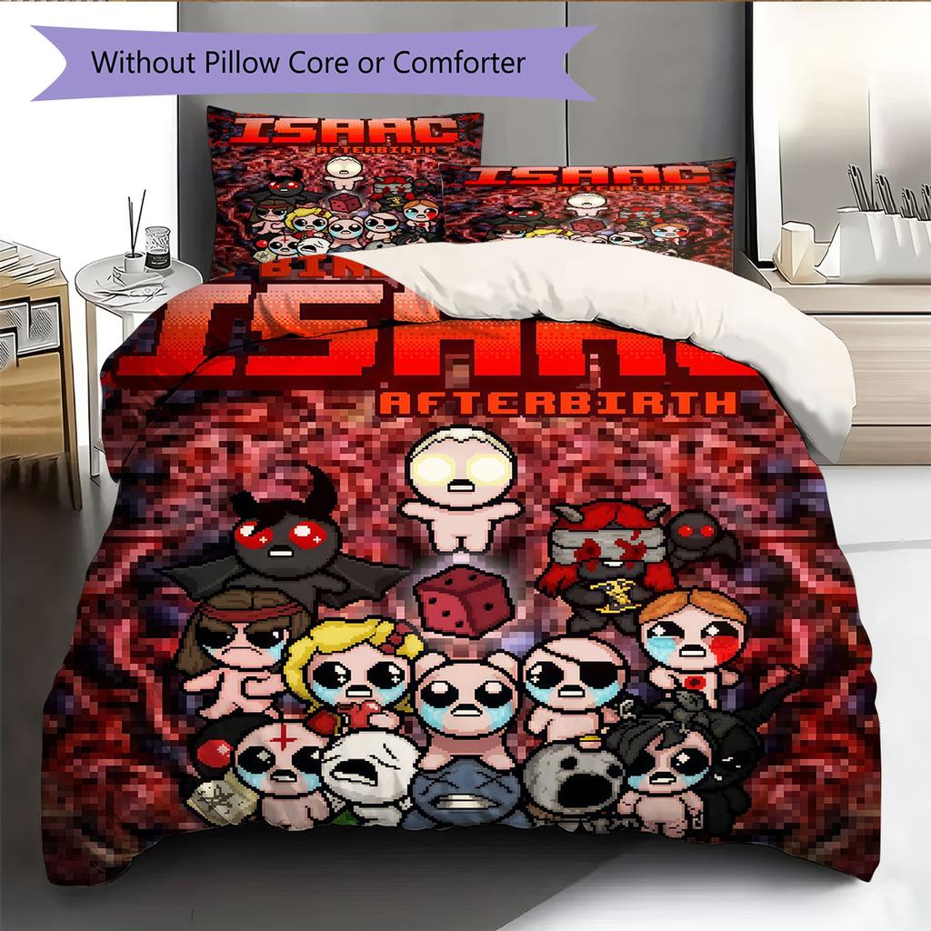 Постер The Binding of Isaac Комплект постельного белья Одеяло Пододеяльник Наволочка Домашний Декор Подарок на День Рождения (1 пододеяльник + 2 наволочки, без наполнителя)