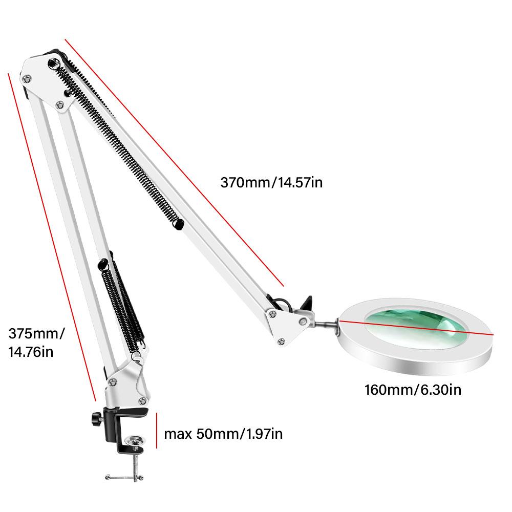 72LED 8X/10X NEW Illuminated Magnifier USB 3 Colors LED Magnifying Glass For Skincare Beauty/Table Lamp/Soldering Iron Repair