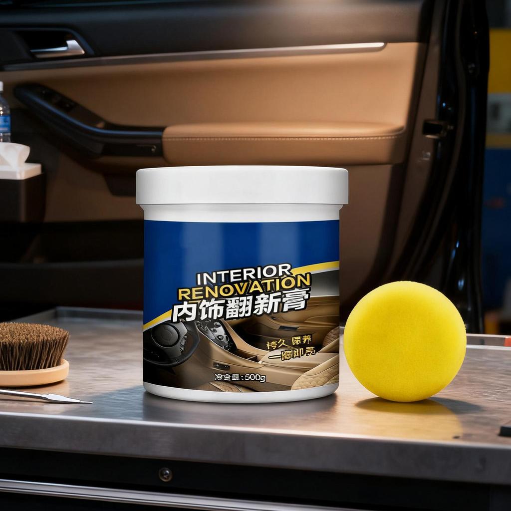 Очиститель кожи для салона автомобиля Защитное средство для кожаных сидений с блеском 500 г Очищающая паста для удаления пятен с пластика автомобиля Для отделки автомобиля Грузовика Седана