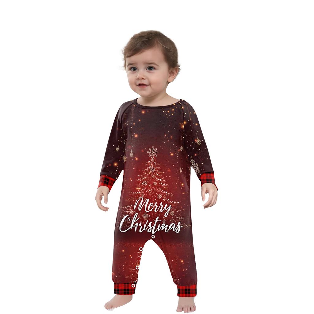 Комплект из топа и брюк с рождественскими принтами для всей семьи Одинаковые комплекты для всей семьи