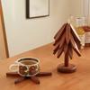 3/4/5Pcs Placemat Christmas Tree Design Bamboo Table Cushion Coaster Set High Temperature Resistant Insulation Mat