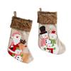 Мягкие рождественские чулки Снеговик Старик Мешок конфет Вышитые подарочные носки Рождественская елка Подарочный кулон