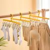 Clothes Drying Hanger 8 Clips 360 Degree Rotatable Windproof Plastic Laundry Hanger Underwear Socks Holder Household Supplies