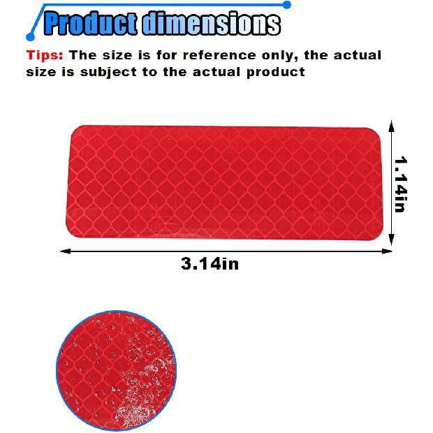20PCS Car Safety Reflective Stickers, Waterproof Warning Reflective Tape, Night Visibility Reflective Strips for Trailers, Motorcycles, Bicycles,