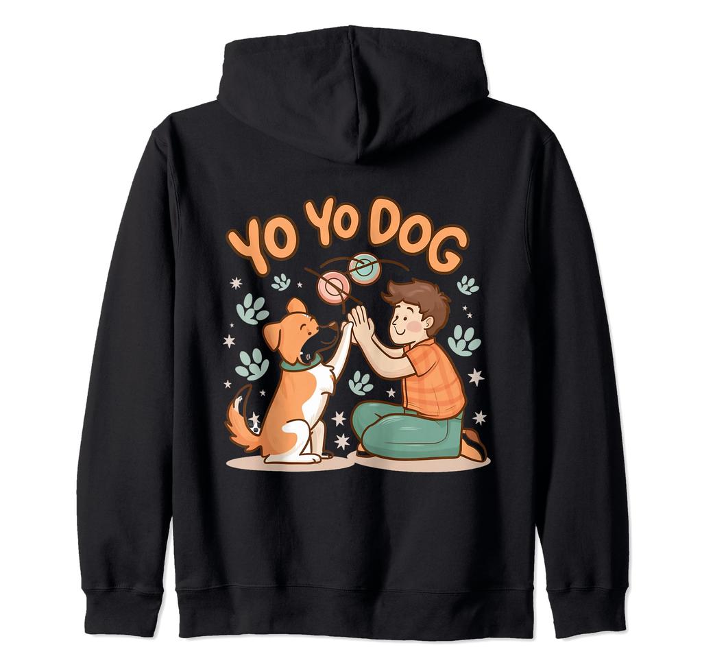 Charming Dog High Five Zip Hoodie Yo-Yo