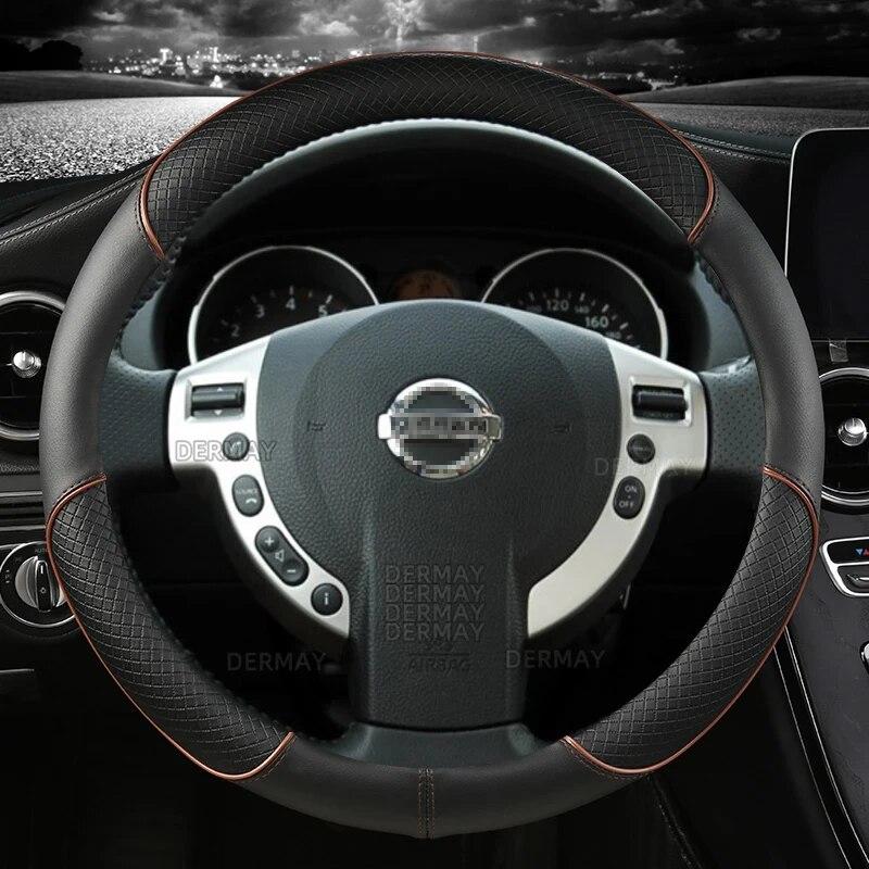 Для Nissan Juke F15 F16 2010 ~ 2023 Автомобильный чехол на руль Нескользящая искусственная кожа Автоаксессуары Быстрая доставка