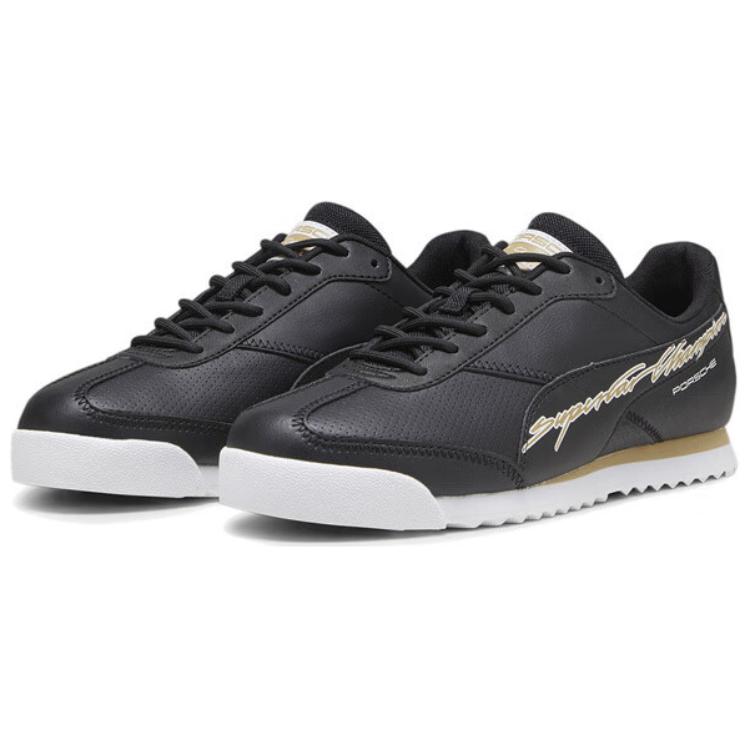 Puma Кроссовки Porsche Design Roma Унисекс Черно-Бело-Золотые 307730-01