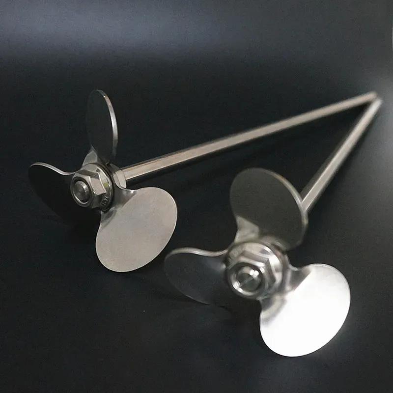 1pcs Lab Stainless Steel DIA40mm To 120mm Three Blade Propeller Stirring Dispersing Rod with Nut,Blade and Rod Choose Separetely