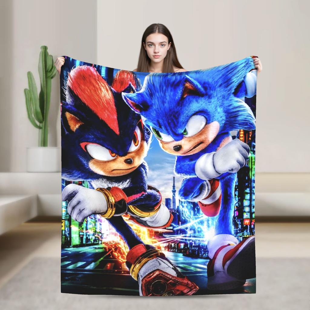 Ежик Тень X - Путь Тени Винтажное Одеяло Фланелевое Винтажное Теплое Покрывало для Постели Осень/Зима