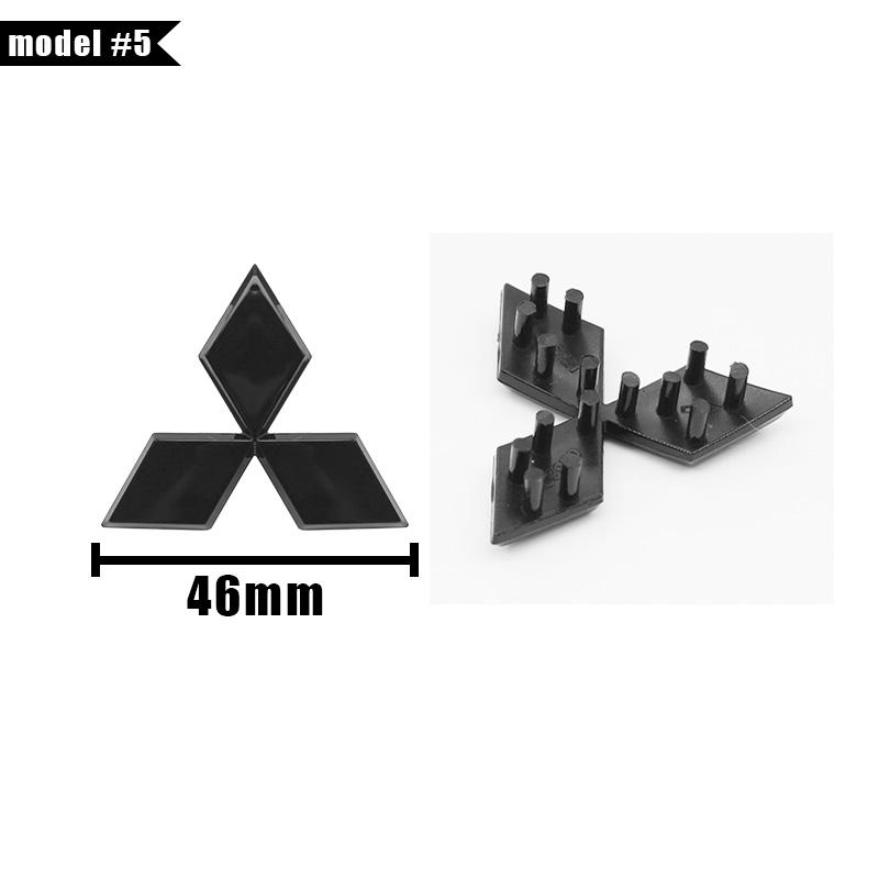 1PCS 46mm For Mitsubishi ASX Ralliart Lancer Cordia Pajero Outlander Eclipse L200 Car Steering Wheel Center Sticker Emblem Badge