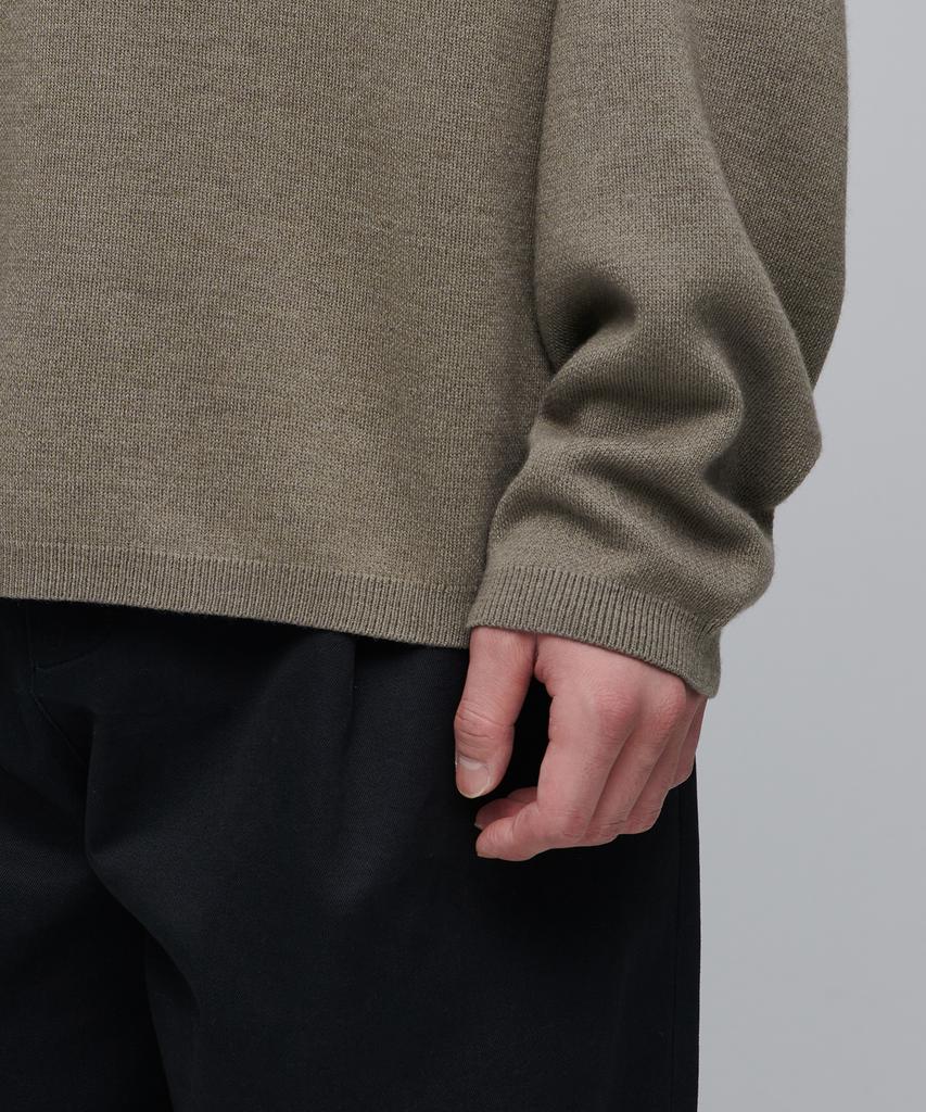 MUSINSA STANDARD Minimal Oversized Crew Neck Knit [Dusty Beige]