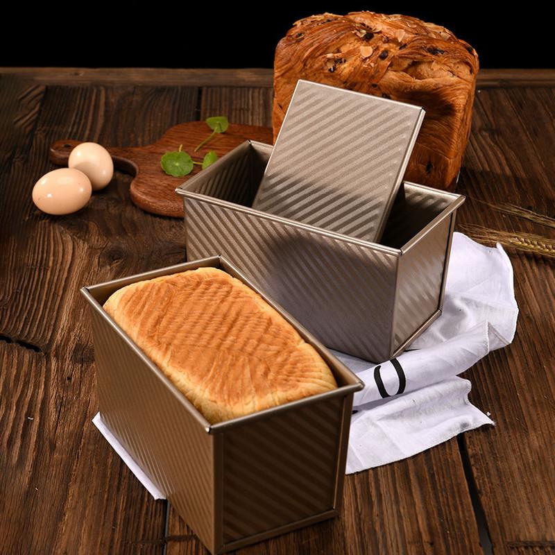 Форма для тостов 450 г с крышкой, антипригарное покрытие, для выпечки, форма для тостов в форме кубика воды для хлеба