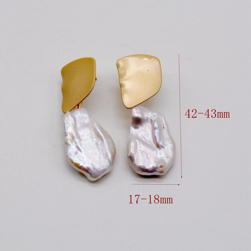 Серьги-гвоздики с геометрическим рисунком, натуральный белый жемчуг в стиле барокко, светло-золотые серьги-капли, большие серьги-капли в форме капли, женские серьги