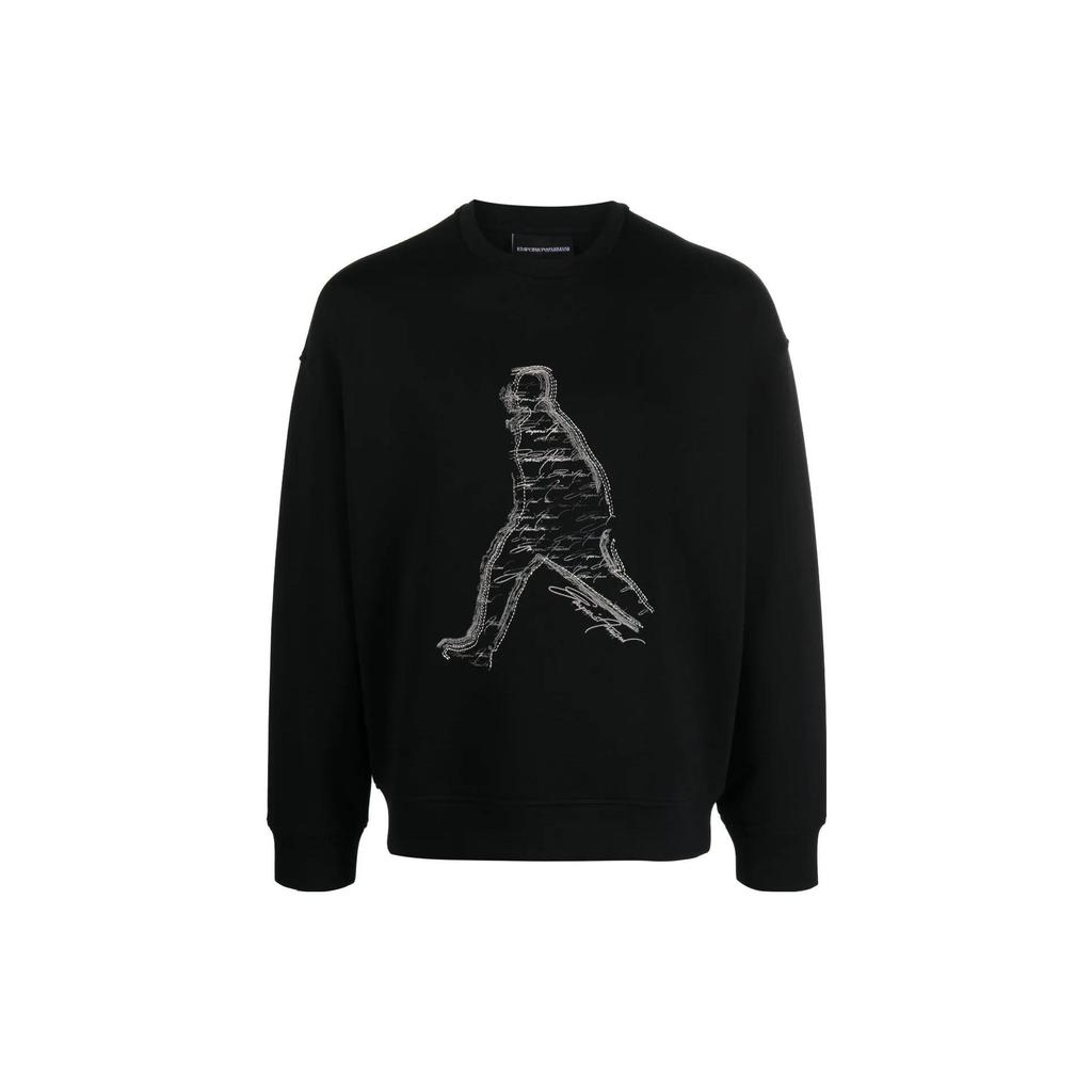EMPORIO ARMANI SS23 Sweatshirt Men's Black 3R1MDQ-1JHSZ-0999