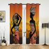 Ethnic Style African Women Black Women Curtains for Bedroom Living Room Drapes Kitchen Children's Room Window Curtain Home Decor