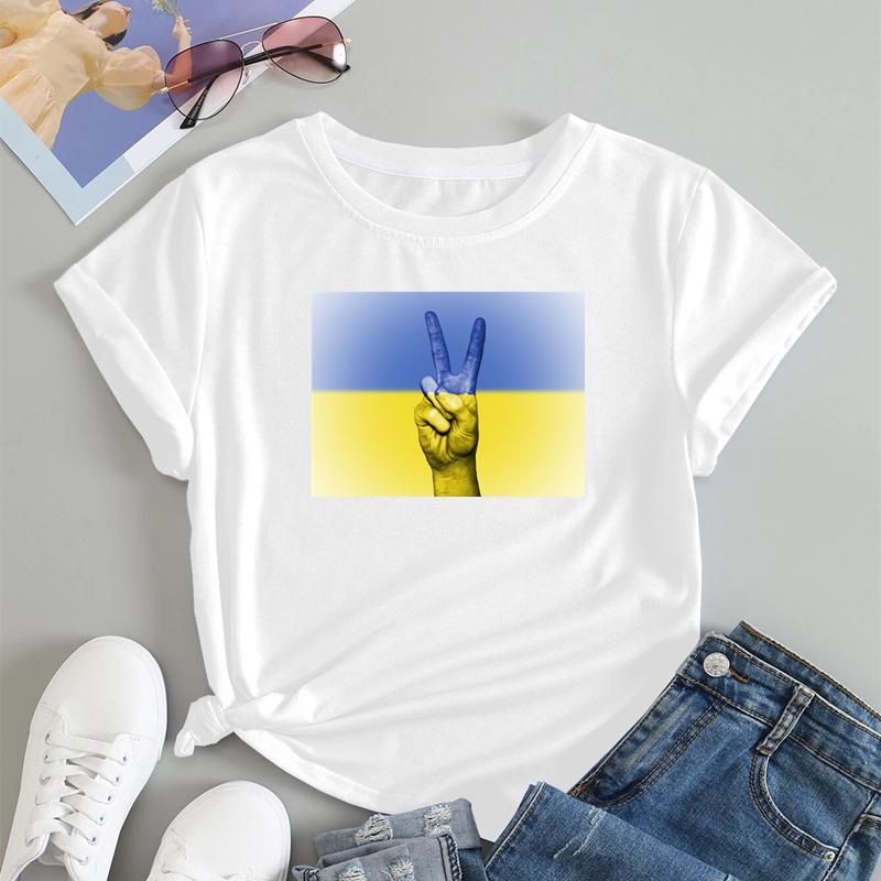 Одежда для девочек из Украины, трикотажная футболка с украинским флагом, женская модная футболка с графическим рисунком, Эстетические костюмы, уличная одежда, подарки