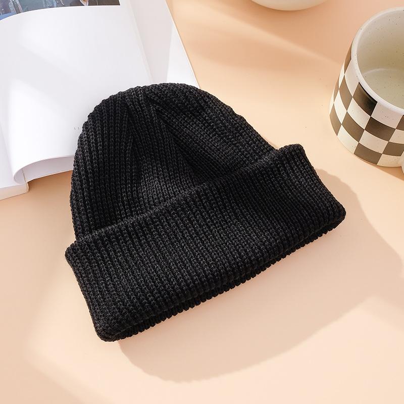 Winter Out Warm Melon Fur Hat, Knitted Hat Women, Knitted Hat Men's Solid Color Versatile Couple Pullover Hat