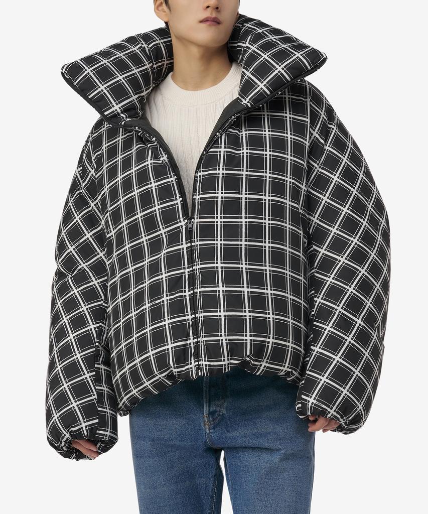 Marni Oversized Check Down Jacket - Black / Pimu0030Y0Utn909Bcn99