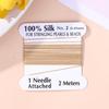2# 0.45мм 10шт/пакет Ручной работы 100% Натуральный шелковый шнур Веревка с бисерной шелковой нитью Игольный конец Шелк для изготовления DIY ювелирных изделий