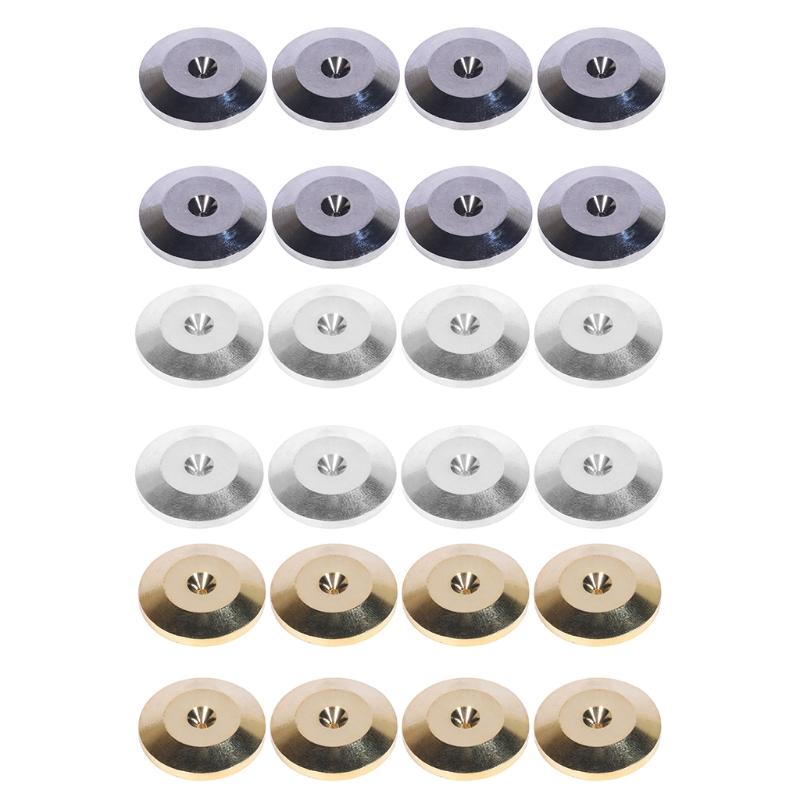 8 шт. 25x5 мм Алюминиевый сплав Ножки-шипы для аудиоусилителя и динамика Черное кольцо Маты-подставки для аппаратуры Замена