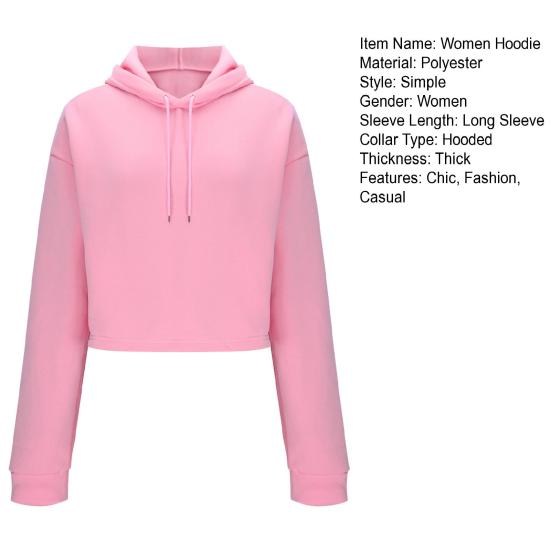 Женское укороченное худи на кулиске, повседневные пуловеры с длинным рукавом, спортивные кроп-топы для тренировок, осенние наряды