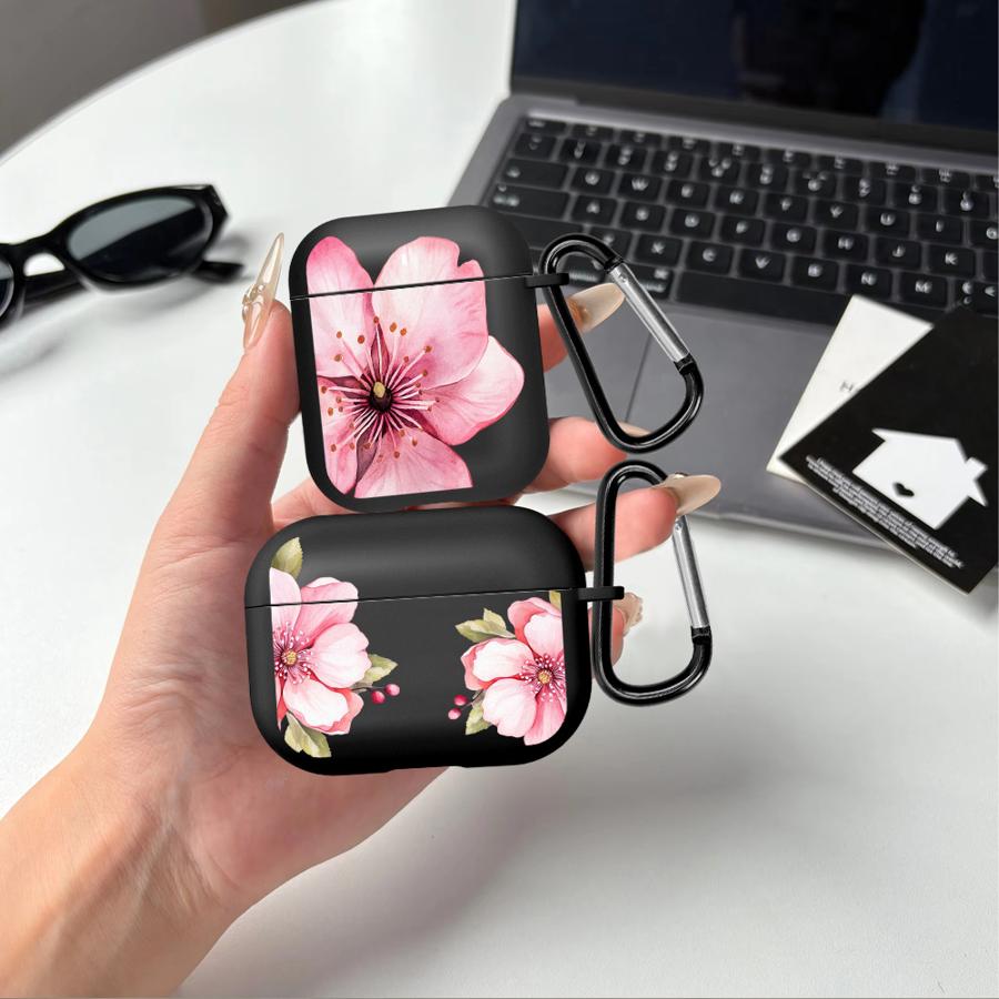 Чехол для наушников Cover Case Для Airpods 3 4 Pro2 Pro 1 Pro3 2 Розовый Цветок