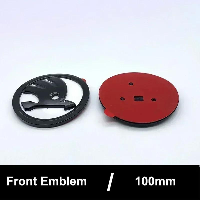 CHC1 2026 Hot For SKODA 100mm Front Emblem for SKODA Superb Fabia Octavia Citigo Kodiaq Karoq Kamiq Yeti Rapid Scala Vision Car Rear