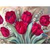 Diamond Painting Diamond Embroidery Rhinestone Mosaic Picture Flower Tulip Diamond Home Decor