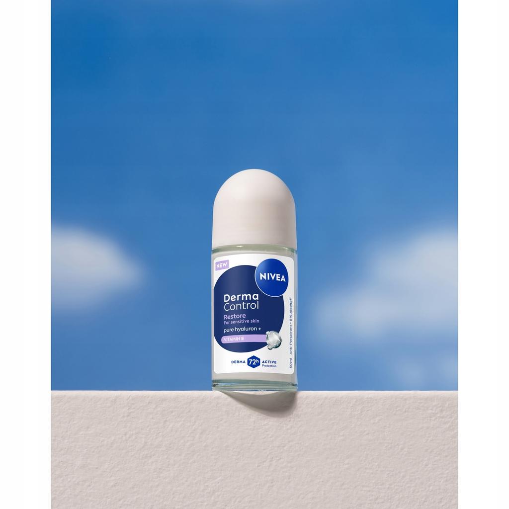 Nivea Derma Control Restore Antiperspirant Roll-On, 72H, Vitamin E 50