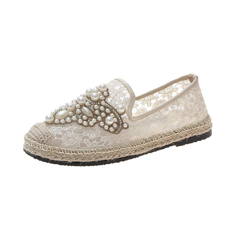 Мода Мода Перламутровые Кристаллы Кружева Повседневная Женская Женский Mujer Ленивые Слипоны Полутапочки Кроссовки Мокасины Мюли Плоская Обувь ghn78