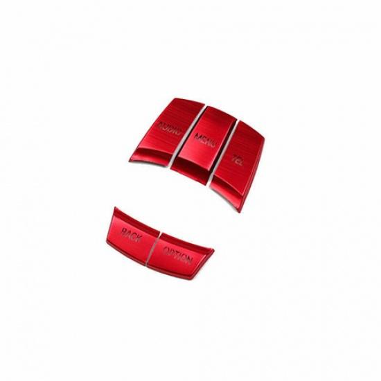 Center Console Switch Trim Decoration For BMW 3 4 Series GT 2013-18 Red Aluminum