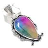 Радужный солнечный кварц драгоценный камень 925 стерлинговое серебро ювелирный кулон 2,05" F8W06