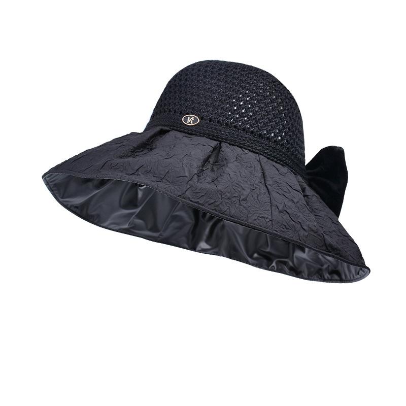 New Summer Shawl Hat Women's Color Glue Big Eaves Sun Hat Fashionable Versatile Face Small Empty Top Sun Protection Bucket Hat