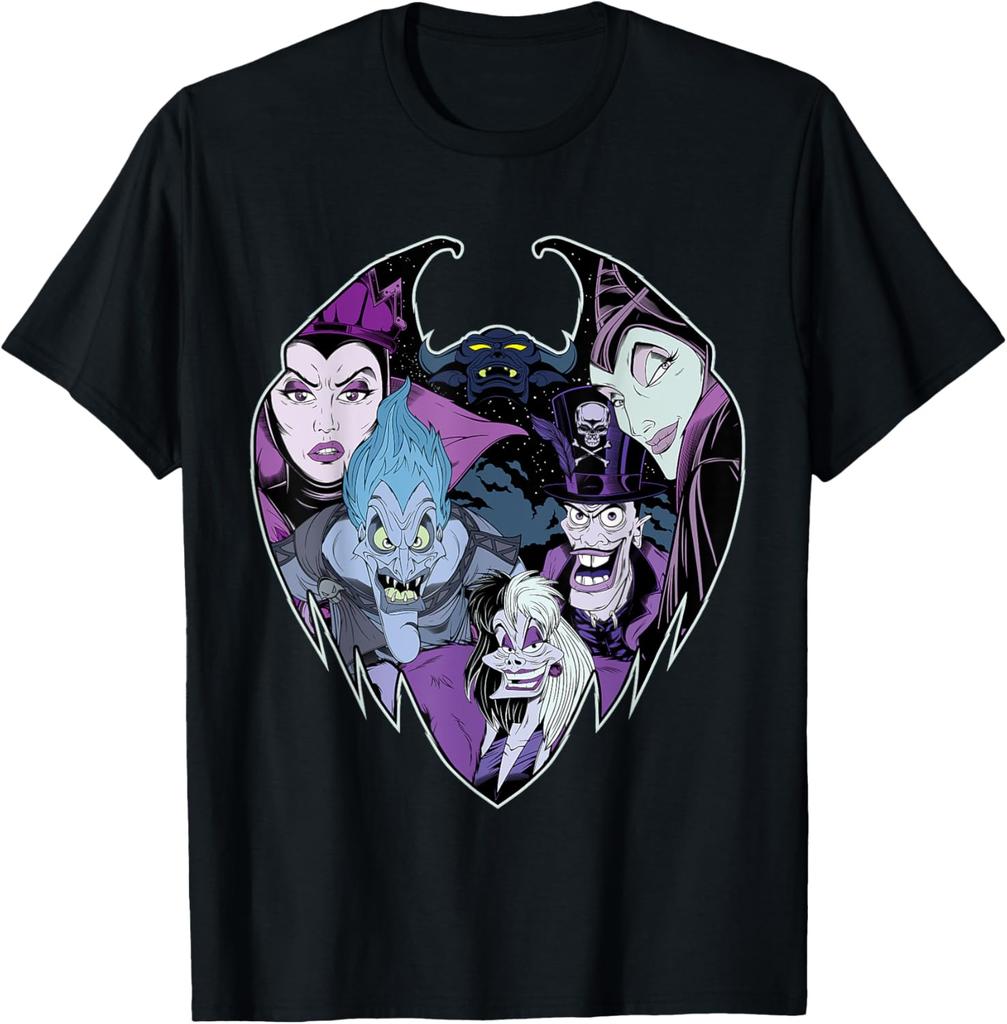 Hot Fashion Disney Villains Evil Crew T-Shirt S-4XL Four Seasons Gift