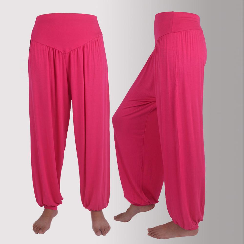 Plus Size Womens Elastic Loose Casual Modal Cotton Soft Yoga Sports Dance Harem Pants