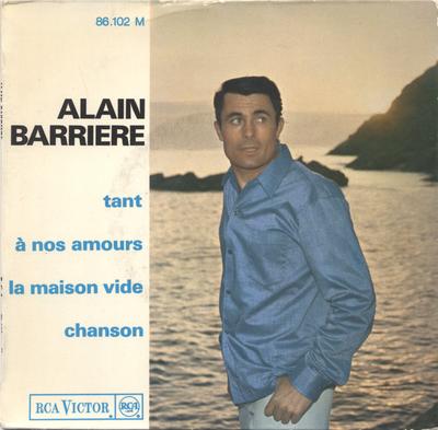 7-дюймовая пластинка ALAIN BARRIERE Tant 86102 RCA VICTOR 1965 Франция Поп Б/у