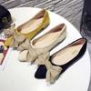 Pointed Single Shoes Women's 2025 Spring and Summer New Versatile Flat-bottomed Bow Fairy Gentle Shoes