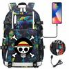Anime Skull Print Large Capacity Backpack for Teens Students Casual Travel Daypack Lightweight Waterproof