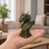 Трехмерная печатная скульптура-бюст Древнего Дракона, Реалистичная чешуя и шипы, Цельнолитой элемент декора разных цветов, Компактное украшение для гостиной