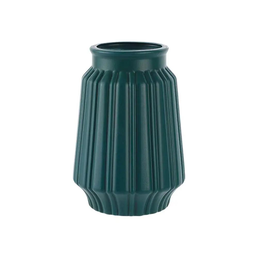 Простая современная ваза для цветов, белая пластиковая ваза, цветочный горшок, корзина, скандинавское украшение для дома, гостиной, свадебное украшение для дома, цветок