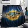 1PC Argentina Champions Custom Name Patterned Flannel Blanket Suitable For All Seasons For Home Decor Warmth And Comfort Gifts Holiday Present
