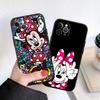 CJ77 Чехол для телефона Микки и Минни Маус Soft Shell для iPhone 16 15 14 13 12 Pro Max Plus Mini