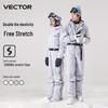 Лыжный костюм унисекс VECTOR: Теплый, Ветрозащитный, Водонепроницаемый Цельный Комбинезон для Зимних Видов Спорта на Открытом Воздухе.