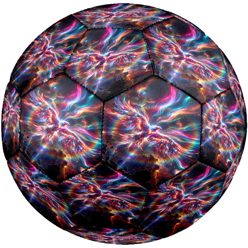 1pc Colorful Phoenix Size 5 Soccer Ball Suitable for Match Training & Outdoor Use, Durable for Competitive Games, Tournaments Football, Practice - Mul