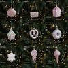 PVC Xmas Hanging Pendant Pop Corn 3D Pink Pendant New Style DIY Lollipop Ornaments  Holiday Decor